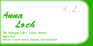 anna loch business card